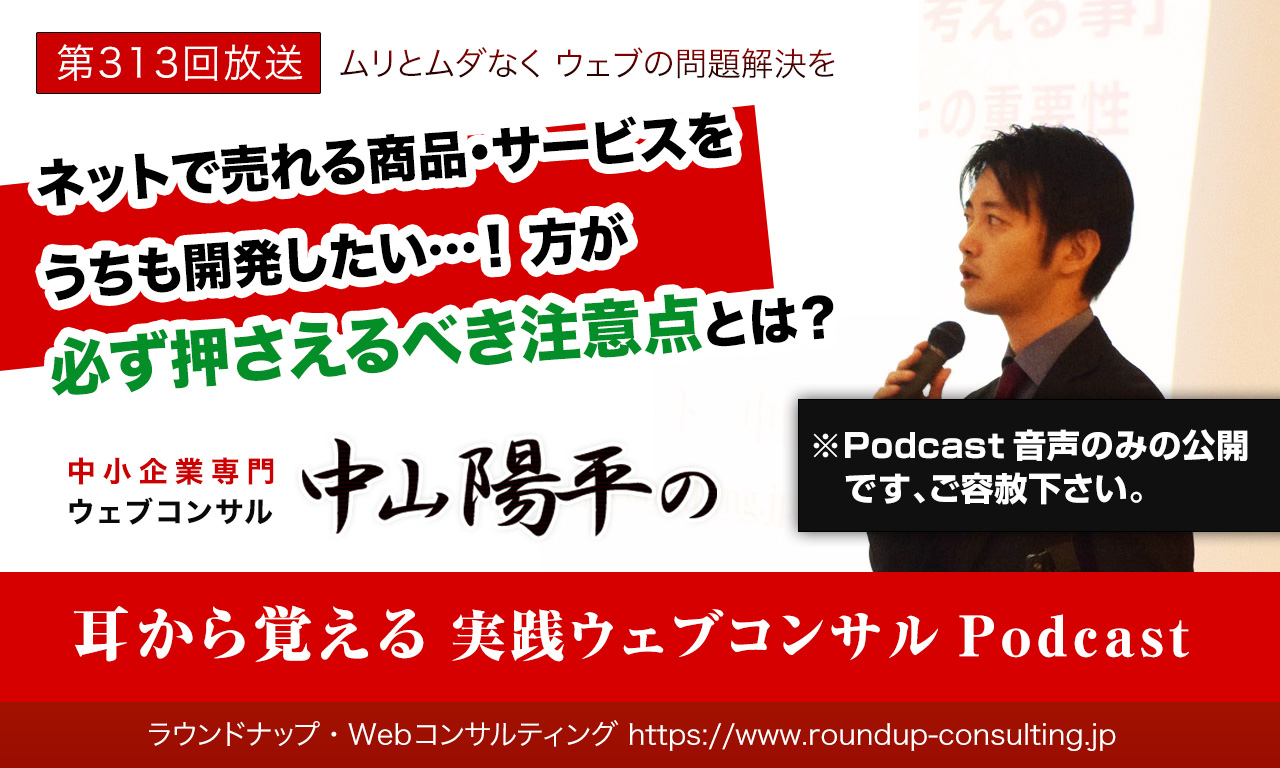 第313回:新商品開発を行ってネットで売りたい！という時の注意点とは？