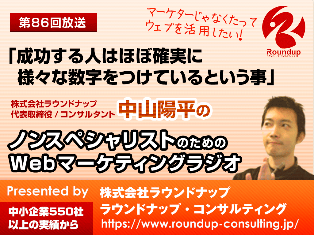 第86回：成功する人は数値をつけているという事